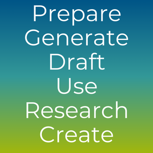 Prepare, Generate, Draft, Use, Research, Create